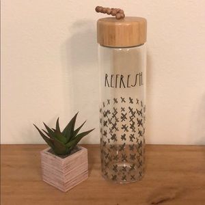 Rae Dunn NWOT Refresh Glass Water Bottle